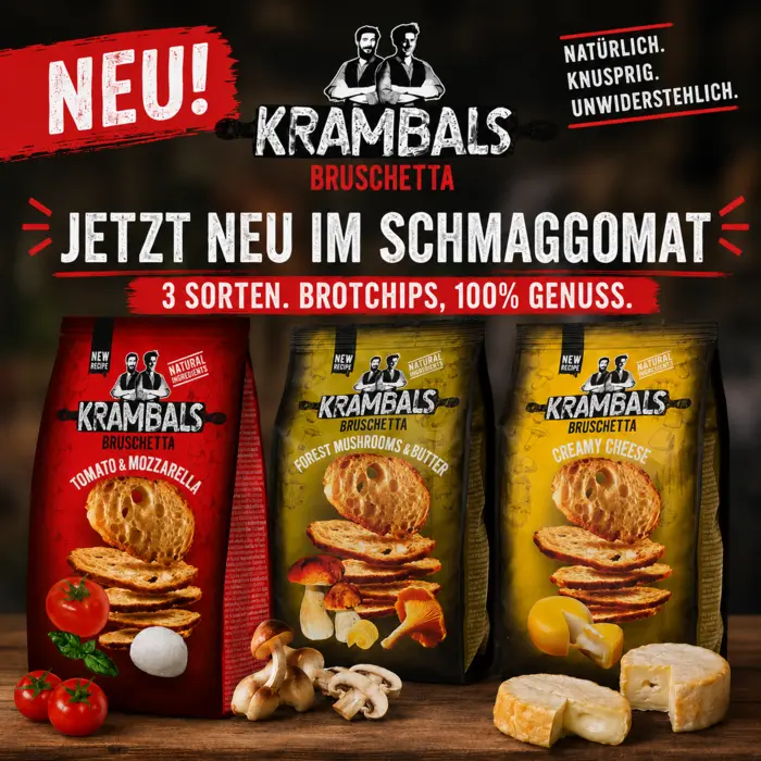 Krambals Brotchips in drei Sorten
