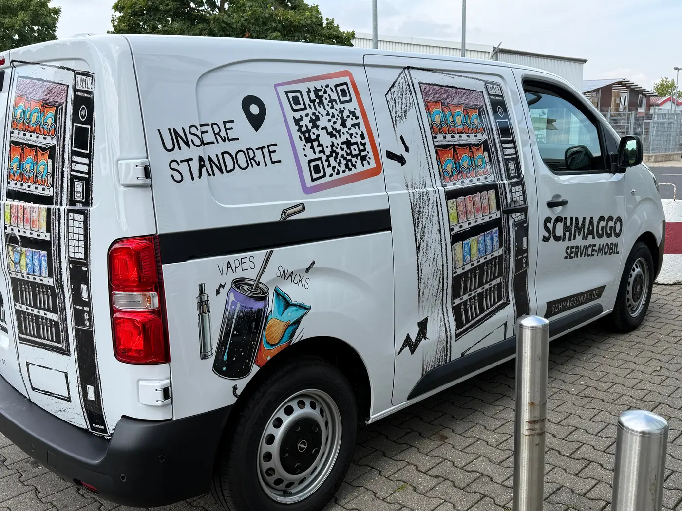 Schmaggomat Service-Mobil mit Standortübersicht